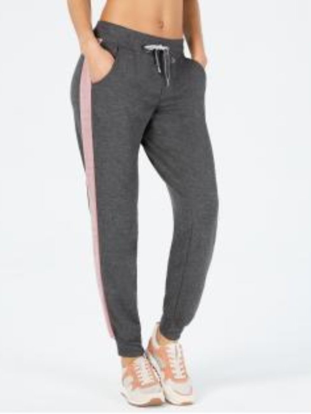 Ideology Womens Activewear Velour Stripe Joggers